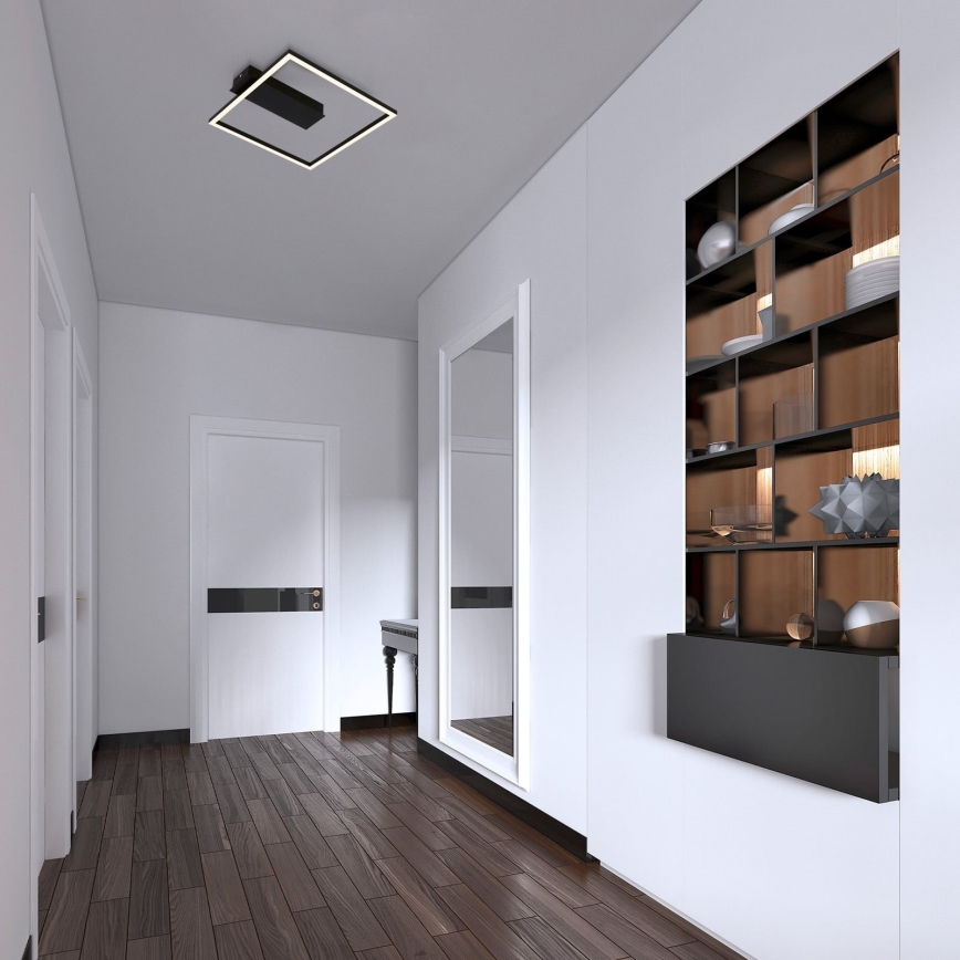 Briloner - Plafoniera LED FRAME LED/14W/230V 3000K 30x32 cm nera