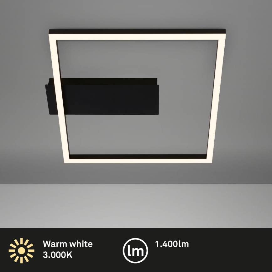 Briloner - Plafoniera LED FRAME LED/14W/230V 3000K 30x32 cm nera