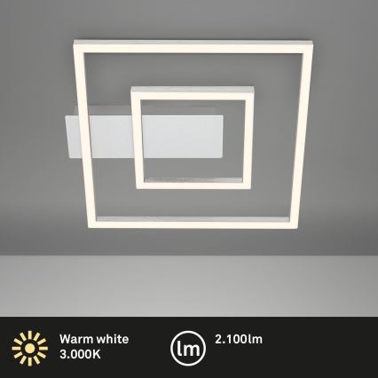 Briloner - Plafoniera LED FRAME LED/22W/230V 3000K 30x32 cm cromo satinato