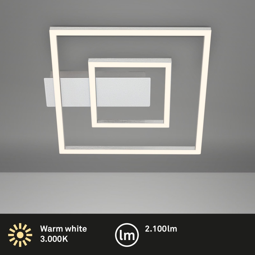 Briloner - Plafoniera LED FRAME LED/22W/230V 3000K 30x32 cm cromo satinato