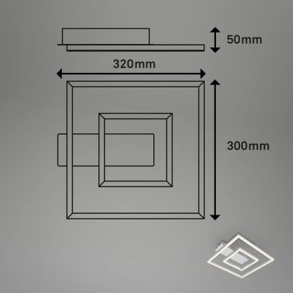 Briloner - Plafoniera LED FRAME LED/22W/230V 3000K 30x32 cm cromo satinato