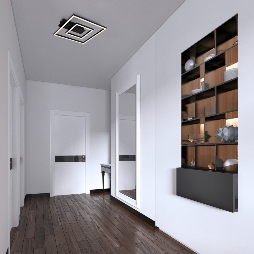 Briloner - Plafoniera LED FRAME LED/22W/230V 3000K 30x32 cm nera