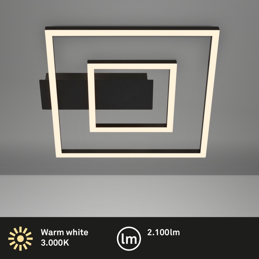 Briloner - Plafoniera LED FRAME LED/22W/230V 3000K 30x32 cm nera