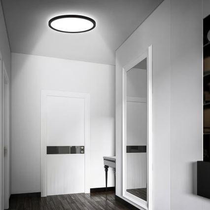 Briloner - Plafoniera LED per il bagno con sensore di movimento MOVE LED/18W/230V IP44 Ø 29 cm nero