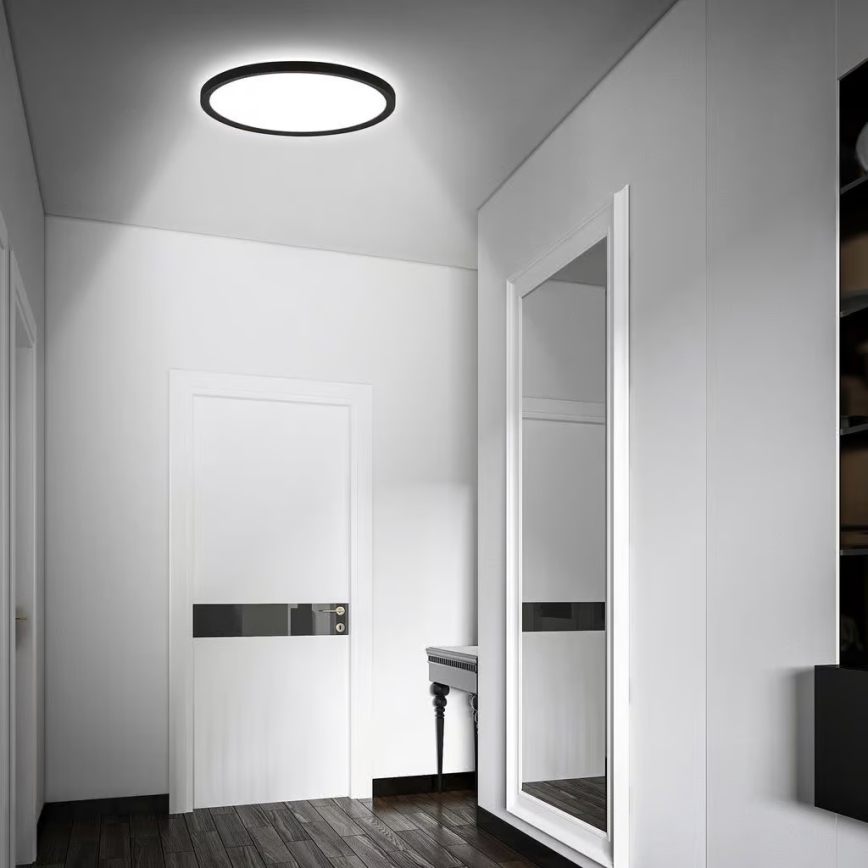 Briloner - Plafoniera LED per il bagno con sensore di movimento MOVE LED/18W/230V IP44 Ø 29 cm nero