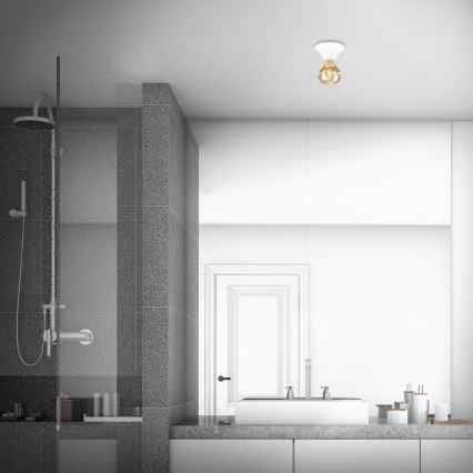Briloner - Plafoniera per bagno 1xE27/10W/230V IP44 bianca