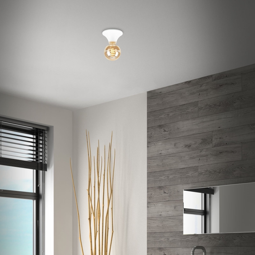 Briloner - Plafoniera per bagno 1xE27/10W/230V IP44 bianca