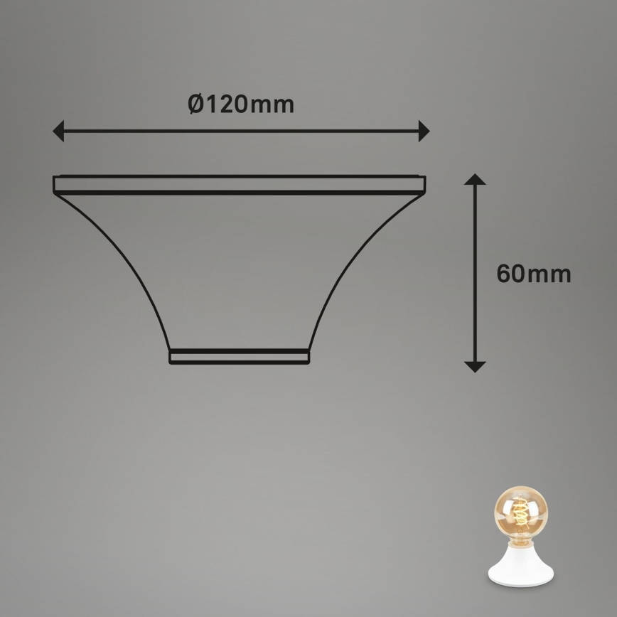 Briloner - Plafoniera per bagno 1xE27/10W/230V IP44 bianca