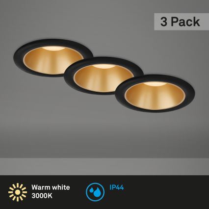 Briloner - SET 3x Lampada LED da incasso per bagni LED/4,9W/230V IP44