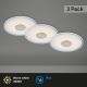 Briloner - SET 3x Lampada LED da incasso per bagni LED/6W/230V IP44 cromo