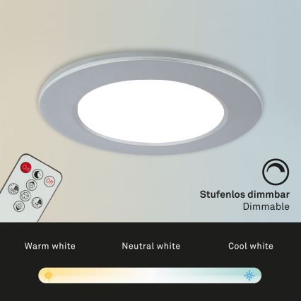 Briloner - SET 3x Luce da incasso LED da bagno dimmerabile LED/4,8W/230V 3000-6500K IP44 + telecomando