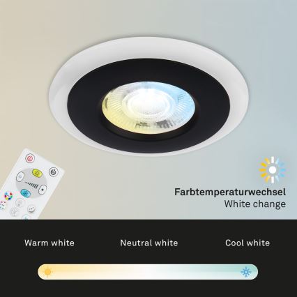 Briloner - SET 3x LED RGBW Lampada da incasso dimmerabile per bagni LED/5W/230V 3000-6500K IP44 + telecomando