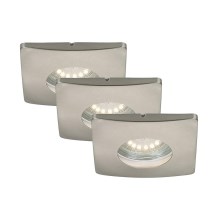 Briloner - SET 3xLampada LED da incasso per bagno ATTACH 3xGU10/4W/230V IP44
