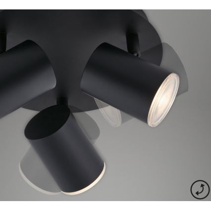 Briloner 10476229 - Luce Spot da bagno 3xGU10/5W/230V IP44 nero