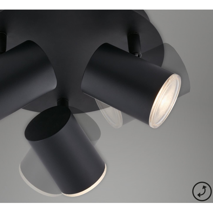 Briloner 10476229 - Luce Spot da bagno 3xGU10/5W/230V IP44 nero
