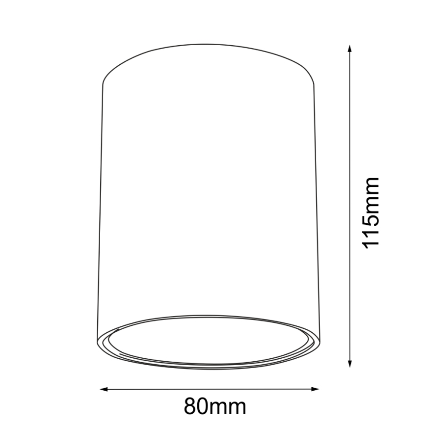 Brosline - Faretto 1xGU10/10W/230V bianco