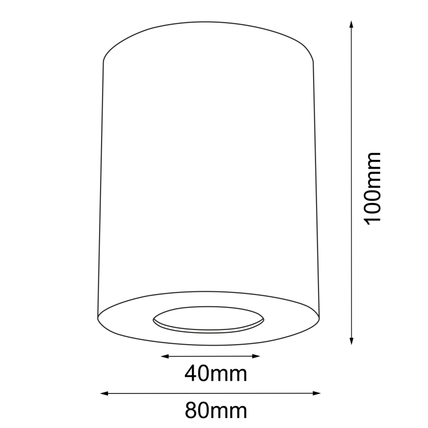Brosline - Faretto da bagno 1xGU10/10W/230V IP44 nero