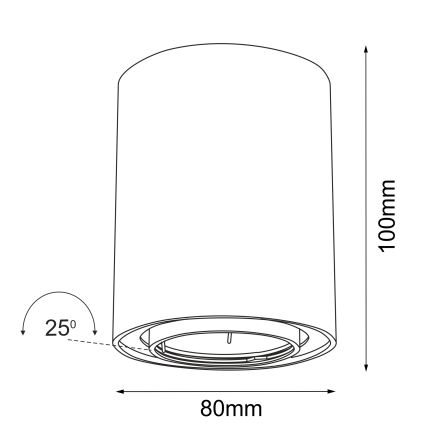 Brosline - Faretto 1xGU10/10W/230V bianco