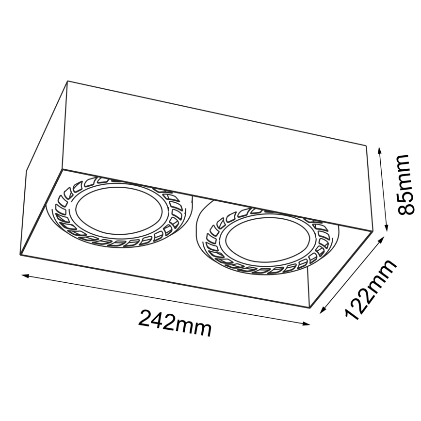 Brosline - Faretto 2xGU10/18W/230V bianco