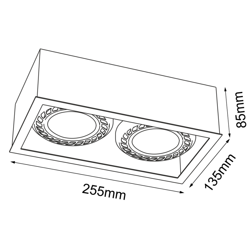 Brosline - Faretto 2xGU10/18W/230V bianco