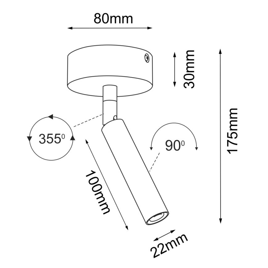 Brosline - Faretto 1xG9/2,5W/230V nero