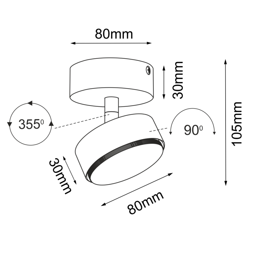 Brosline - Faretto 1xGX53/9W/230V bianco