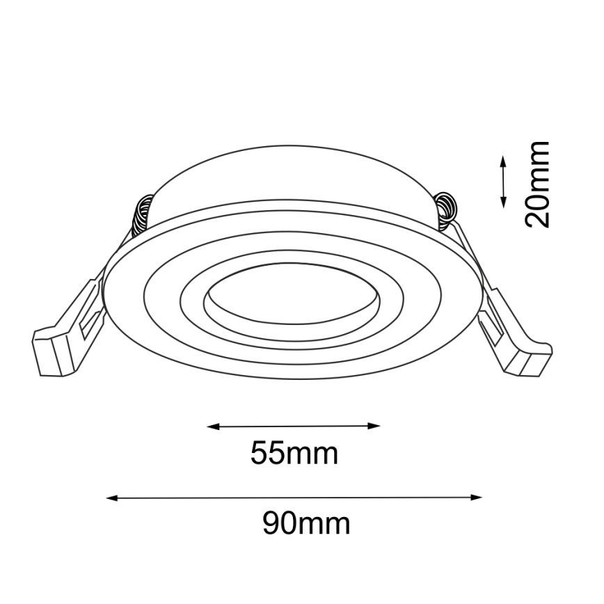 Brosline - Faretto da incasso 1xGU10/10W/230V bianco