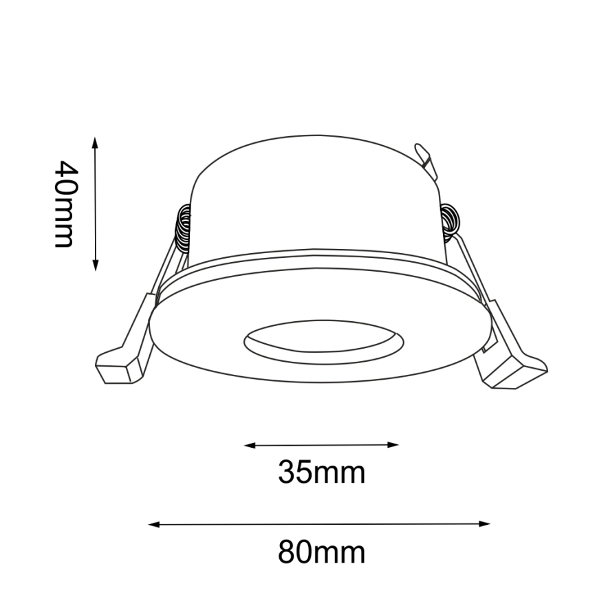 Brosline - Faretto da incasso 1xGU10/10W/230V bianco