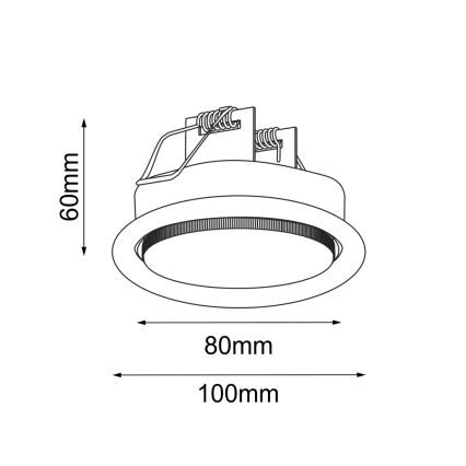 Brosline - Faretto da incasso 1xGX53/9W/230V nero