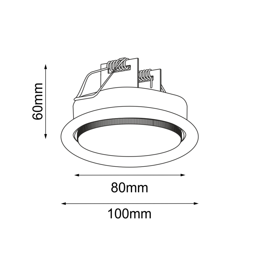Brosline - Faretto da incasso 1xGX53/9W/230V nero