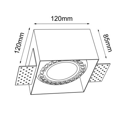 Brosline - Faretto da incasso per controsoffitto 1xGU10/18W/230V bianco
