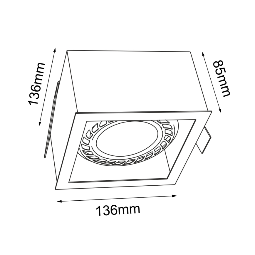 Brosline - Faretto da incasso 1xGU10/18W/230V nero