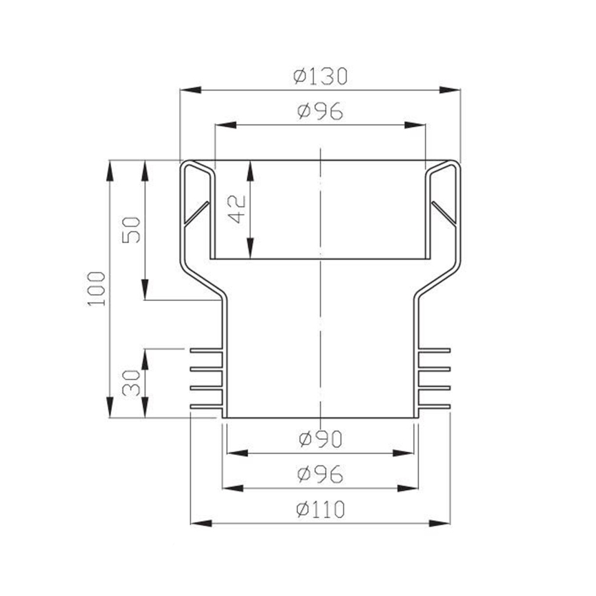 Bruckner - Manicotto di scarico per WC centrico bianco
