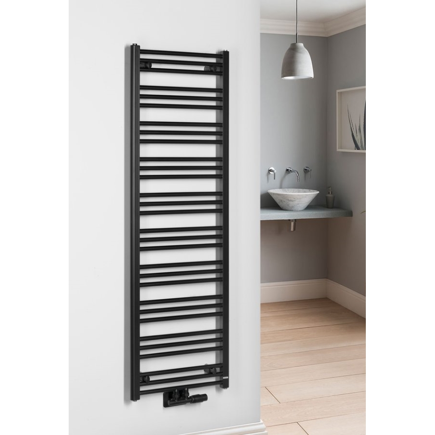 Bruckner - Scaldasalviette da bagno ALBRECHT 157x50 cm nero opaco