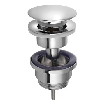 Bruckner - Scarico del lavabo senza trabocco CLICK-CLACK diametro 6,4 cm cromo lucido