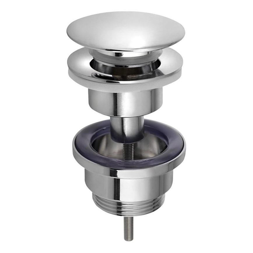 Bruckner - Scarico del lavabo senza trabocco CLICK-CLACK diametro 6,4 cm cromo lucido