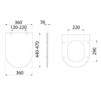 Bruckner - Sedile del water SoftClose FULDA SLIM bianco