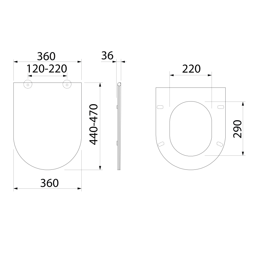 Bruckner - Sedile del water SoftClose FULDA SLIM bianco