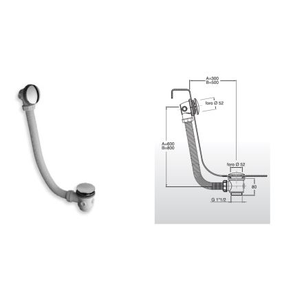 Bruckner - Set da bagno CLICK-CLACK bianco/cromo lucido