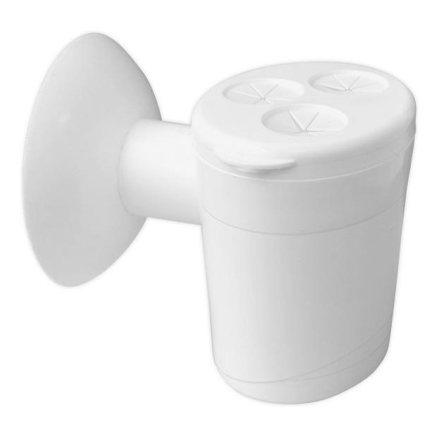 Bruckner - Sifone per condensa con sfera per 3 tubi flessibili bianco