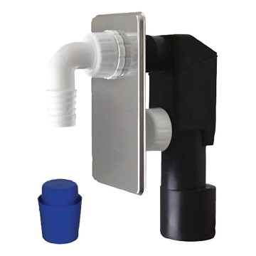 Bruckner - Sifone per lavatrice per installazione a scomparsa DN40/50 lucido acciaio inossidabile
