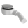 Bruckner - Sifone per piatto doccia basso DN40/50 bianco/lucido acciaio inossidabile