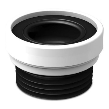 Bruckner - Toilet scarico cuff fisso, centrico nero/bianco
