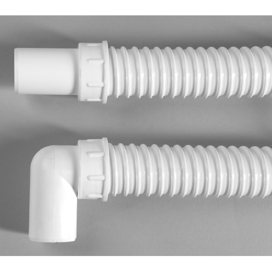Bruckner - Tubo di collegamento flessibile elbow 80 cm bianco