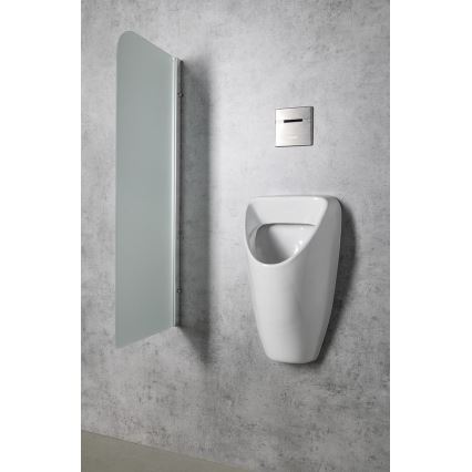 Bruckner - Urinale SCHWARN, alimentazione posteriore, scarico posteriore + sciacquone integrato 6 V CC, bianco