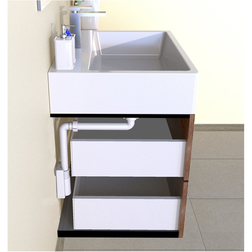 Bruckner - Vasca di raccolta furniture MURALES bianco