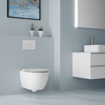 Bruckner - WC a parete Vortex Rimless FULDA ceramiche/bianco