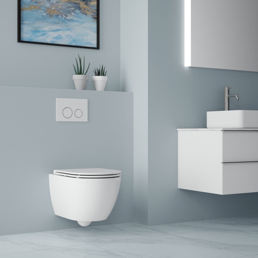 Bruckner - WC a parete Vortex Rimless FULDA ceramiche/bianco
