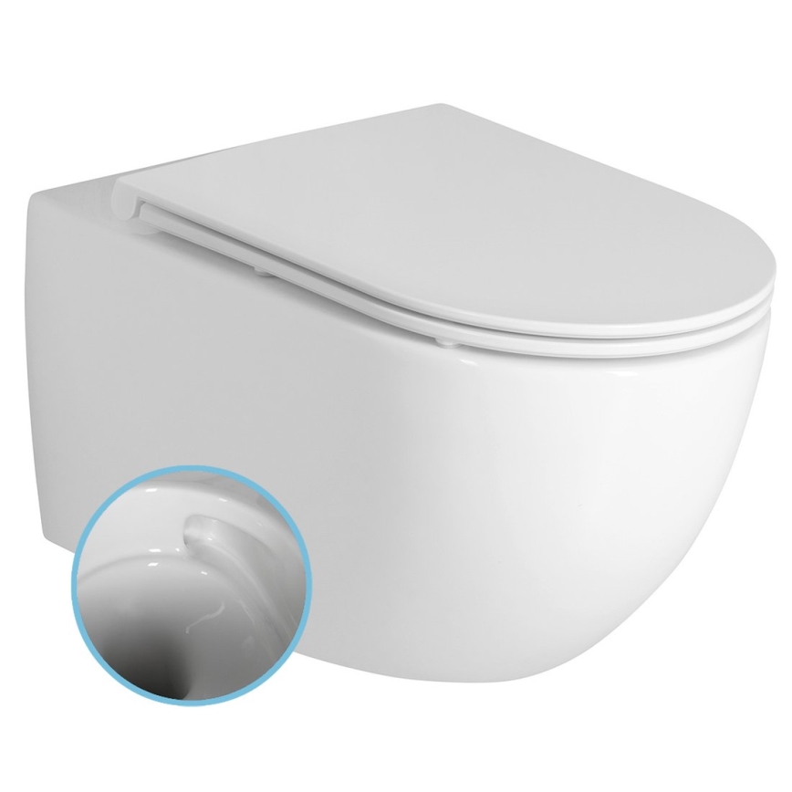 Bruckner - WC a parete Vortex Rimless FULDA ceramiche/bianco