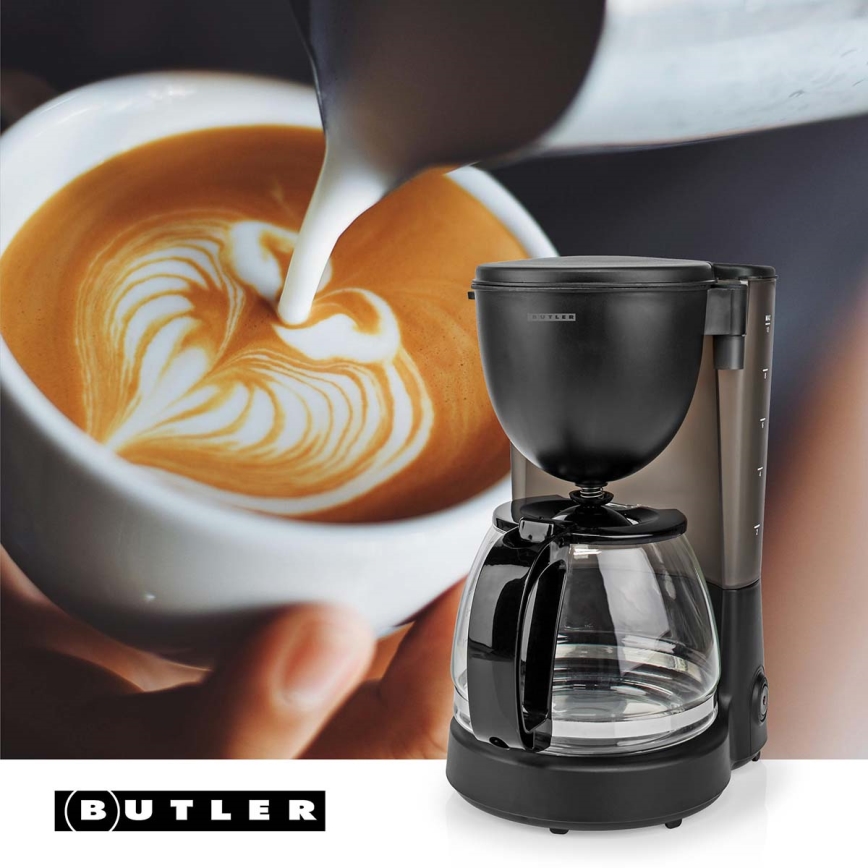 Butler - Macchina da caffè a goccia 1,25 l con funzione di mantenimento della temperatura 750W/230V nero